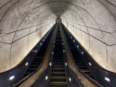 The longest Metro escalator has an even longer wait time