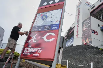 A baseball field in a racetrack? MLB’s Speedway Classic makes history