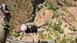 Video: Rescuers hoist hiker from narrow canyon in notoriously dangerous Punch Bowls area